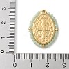 304 Stainless Steel Oval Embossed Jesus Pendants STAS-L022-490G-02-3