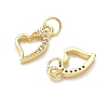 Brass Micro Pave Cubic Zirconia Pendants KK-I379-15G-05-2
