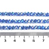 Electroplate Glass Beads Strands GLAA-Q105-04F-4