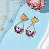 Seed Bead Teardrop Stud Earrings EJEW-MZ00251-03-2