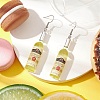 Wine Bottle Resin Dangle Earrings EJEW-JE05878-01-2