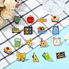 16Pcs 16 Styles Back To School Theme Enamel Pin JEWB-CJ0003-60-6