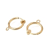 Brass Clip-on Earring Finding KK-CBA2395-04G-2