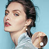 16Pcs Brass Hoop Earring Findings with Latch Back Closure KK-PH0012-17-5