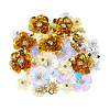 36Pcs 6 Styles PVC Sequins & Rhinestone Hread Iron on/Sew On Patches DIY-HS0002-46-1