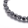 Synthetic Mixed Gemstone Round Beaded Stretch Bracelets BJEW-L648-04-5
