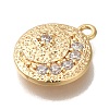 Brass Micro Pave Cubic Zirconia Pendants KK-U038-08G-2