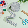 5 Yards Polycotton Jacquard Arrow Ribbon OCOR-WH0078-173C-5