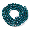 Opaque Solid Color Imitation Jade Glass Beads Strands EGLA-A039-P2mm-D18-3