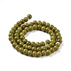 Handmade Fancy Antique Glazed Porcelain Ceramic Round Beads Strands PORC-L019-13mm-10-3