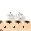 Brass Micro Pave Cubic Zirconia European Beads KK-U067-08S-05-2