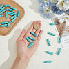 30Pcs Dyed Faceted Bullet Synthetic Turquoise Points for Wire Wrapped Pendants Making G-OC0005-98-3