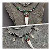 24Pcs 12 Style Tibetan Style Alloy Curved Tube Beads FIND-SC0002-98-7