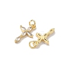 Brass Micro Pave Cubic Zirconia Pendants X1-KK-Q068-49A-G-2