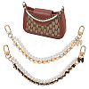 2Pcs ABS Plastic Imitation Pearl Bag Handles HJEW-HS00093-1