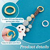 2Pcs 2 Colors 925 Sterling Silver Spring Gate Rings FIND-PH0022-62-4