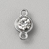 Faceted Glass Flat Round Connector Charms FIND-WH20042-56N-1