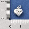 925 Sterling Silver Hollow Heart Charms STER-S009-11C-S-3