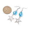 Alloy Star Dangle Earrings EJEW-JE05873-3