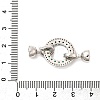 Brass Micro Pave Clear Cubic Zirconia Fold Over Clasps KK-U059-54P-3