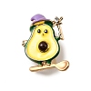 Golden Alloy Enamel Brooch LS-JEWB-K018-32A-G-1