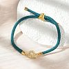 Adjustable Nylon Cord Bracelets LS-BJEW-C096-01G-17-1
