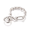 Alloy Swivel Lobster Clasps KEYC-WH0016-39P-2