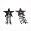 Sparkling Rhinestone Iron on Patches DIY-WH0176-52C-1