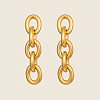 304 Stainless Steel Oval Chain Tassel Stud Earrings NM9874-1