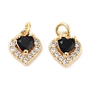 Brass Micro Pave Cubic Zirconia Pendants KK-B102-10G-1