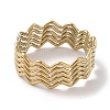 Ion Plating(IP) 304 Stainless Steel Wave Finger Rings for Women RJEW-G315-07C-G-2