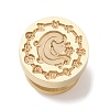 Golden Plated Round Shaped Wax Seal Brass Stamp Head STAM-K002-01G-08-1