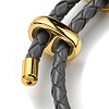 Leather Braided Cord Bracelets BJEW-G675-06G-11-3