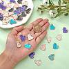 50Pcs 5 Colors Alloy Enamel Pendants ENAM-SZ0002-86-4