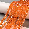 Transparent Electroplate Glass Beads Strands EGLA-A039-T2mm-B11-4