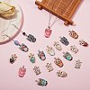 30Pcs 15 Style Alloy Enamel Pendants ENAM-SZ0002-26-4