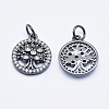 Brass Micro Pave Clear Cubic Zirconia Charms ZIRC-J040-10B-NR-2