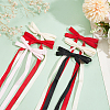 Big Bowknot Polyester Alligator Hair Clips AJEW-CP0008-39A-4