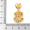 Brass Micro Pave Cubic Zirconia European Dangle Charms KK-P281-01G-S-3