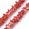 Handmade Bumpy Lampwork Beads Strands LAMP-N021-37C-1