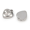 304 Stainless Steel Pendant Cabochon Settings STAS-L022-534P-2