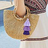 3Pcs Colorful Tassel Keychain Handmade Boho Keychain Personalized Bag Charm Tassel Keychain for Women JX282B-6