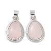 Natural Rose Quartz Pendants G-M405-05P-02-1