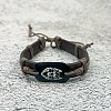 Cowhide & Cotton Cord Braided Bracelets FS-WGE8FD1-01-2