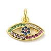 Brass Micro Pave Cubic Zirconia Charms KK-M283-15D-02-1