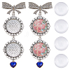 2Pcs Alloy Pendant Cabochon Settings JEWB-DC00004-1