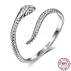 Rhodium Plated 925 Sterling Silver Cuff Rings RJEW-BB67113-1