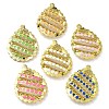 Rack Plating Brass Enamel Pendants KK-G515-04G-1