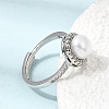 Adjustable Brass Micro Pave Cubic Zirconia Finger Rings CU-CBABA66-06P-2