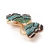 Rhinestone Butterfly Lapel Pin with ABS Pearl Beaded JEWB-I019-25KCG-5